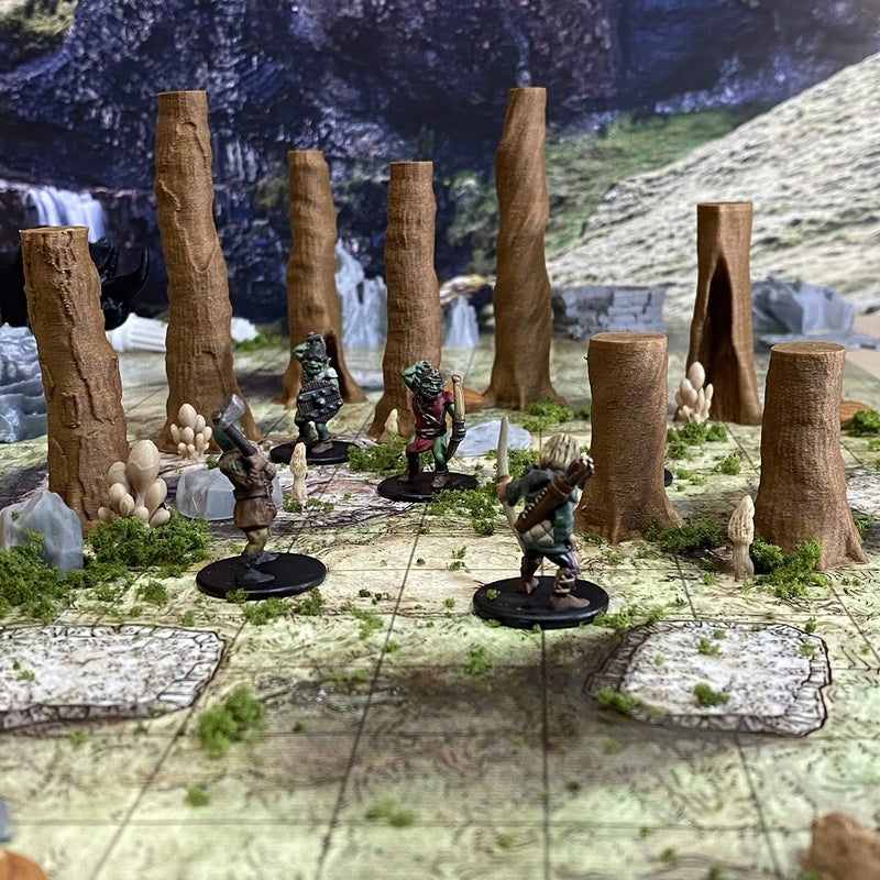 Extruded Gaming Forest Trees and Rocks Set 1 - Image 3